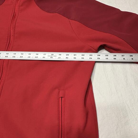 LL Bean Jacket Men's Large Red Soft Shell Full Zip Fleece Lined Outdoor Hiking - Picture 7 of 13
